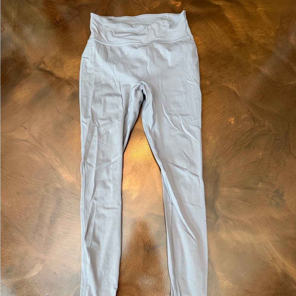 Fabletics Trinity Motion365 High Waisted Leggings Size S Quarry Grey/White
